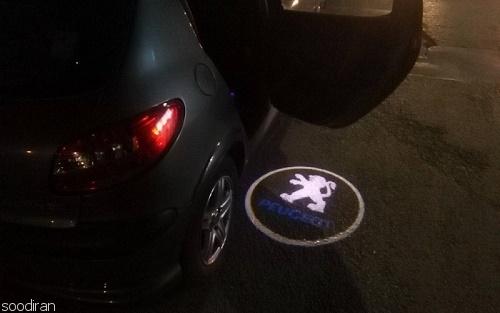 چراغ زیر دری خودرو با لوگوی Peugeot-pic1