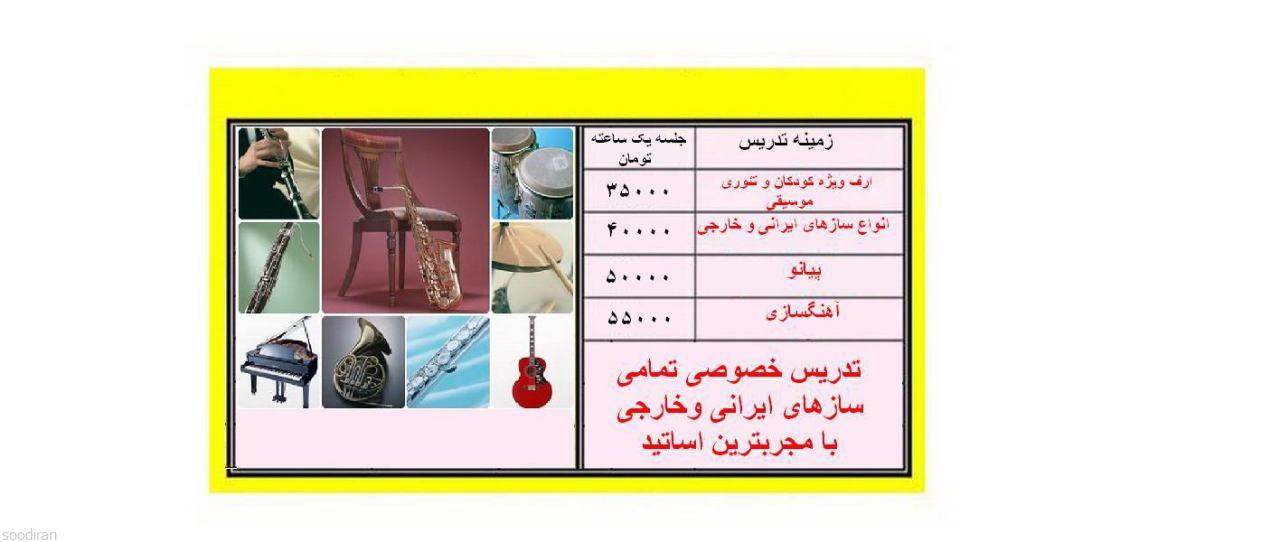 تدریس خصوصی انواع سازهای ایرانی و خارجی-pic1